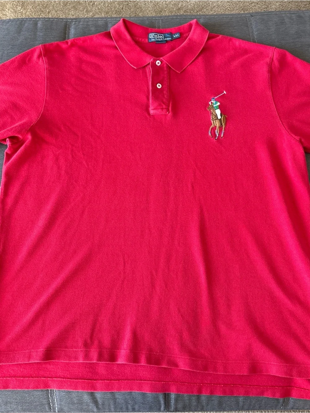 Polo Ralph Lauren RL polo Big Logo cotton shirt Y2K Size XXL